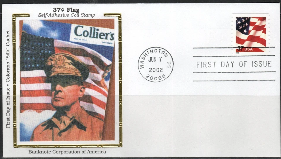 US Scott #3633 "Colorano "Silk" Cachet, "Flag", First Day Cover - Image 1 of 1