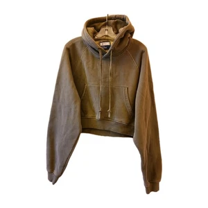 BEGOING Sweatshirt Hoodie Pullover Army Green Cropped Trendy Womens Size Large - Picture 1 of 12