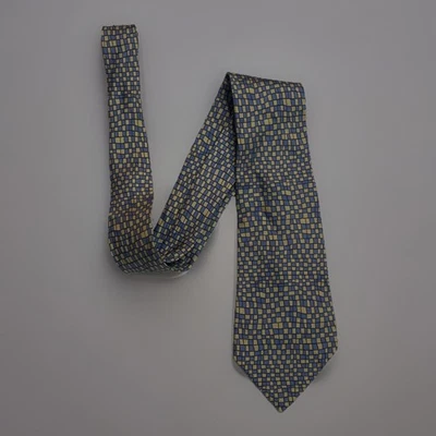 Corbata HERMES PARIS 7679 TA Azul Dorado SEDA HOMBRE L:59" Foto 1 de 4