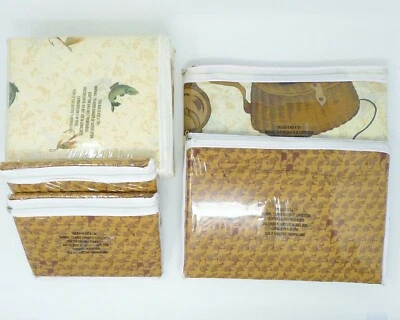 Juego de sábanas de cama tamaño queen con tema de pesca con patrón junto al lago Domestications  Foto 1 de 4