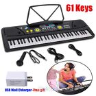 Full Size 61 Key Music Digital Electronic Piano Keyboard with Microphone & Stand