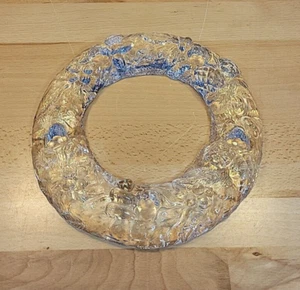 VETRERIA ETRUSKA Glaskranz Kerze Kegel Ring Halter Italien Urlaub 9" Durchmesser - Bild 1 von 12