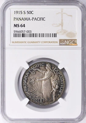 1915-S Panama Pacific Commemorative Half Dollar MS-64 NGC Certified - Image 1 of 4