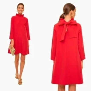Pomander Place NEW Poppy Red Daphne Ruffle Bow Preppy Mini Dress Size XL - Bild 1 von 10