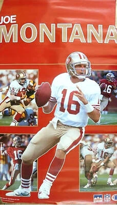 Póster de fútbol americano Starline collage Joe Montana de los 49ers de San Francisco de colección Foto 1 de 4
