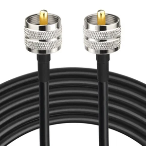 CB Radio RG58 Kabel PL259 UHF Męski na męski Przedłużacz Niskie straty dla amatorów - Zdjęcie 1 z 27