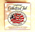 Longaberger 25th Anniversary Patriotic Tie-On, Boxed EUC