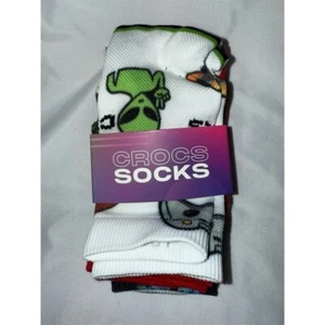 Crocs Unisex Colorful Bold Socks 3 Pack Multicolor One Size - Picture 1 of 3
