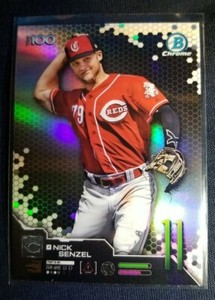 NICK SENZEL 2019 BOWMAN CHROME SCOUTS TOP 100 #BTP-11 CINCINNATI REDS