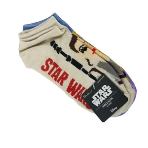 Disney Star Wars Kids Ankle Socks Size M/L Girls Shoe Size 3-10 Rey C3PO BB8 New - Picture 1 of 12
