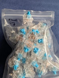 Zilent V2 Silent Tactile Mechanical Keyboard Switches 65g 38-Count - Picture 1 of 2
