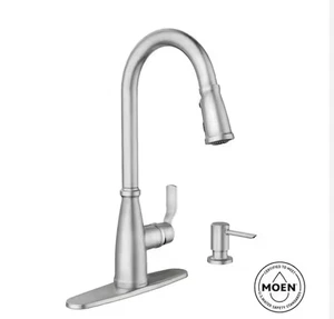 MOEN.Nolia Grifo de cocina pulverizador extraíble de una manija con reflejo y potencia. - Imagen 1 de 5