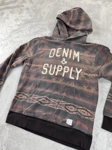 Denim & Supply Ralph Lauren Hoodie Herren Medium Grau Azteken Pullover Sweatshirt - Bild 1 von 10