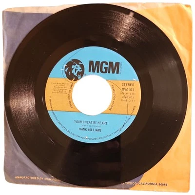 Hank Williams  Your Cheatin Heart Hey Good Lookin’ 45rpm 7” MGM - Image 1 of 3