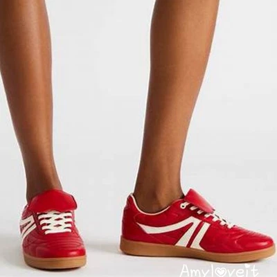 Steve Madden Madrid Sneakers Red Size 7 New - Image 1 of 4