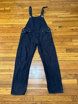 Levi’s Womens Overalls Size Medium Black Denim Bibs Adjustable Straps 28" Inseam - Image 1 of 4