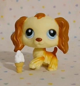 Hasbro Littlest Pet Shop LPS Cocker Spaniel Dog Toy Figure Blue Eyes #298 - Picture 1 of 8