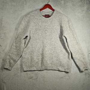 Alesbury Men's Gray & White Marbled Chunky Knit Sweater 10% Alpaca Wool Sz XL - Picture 1 of 14