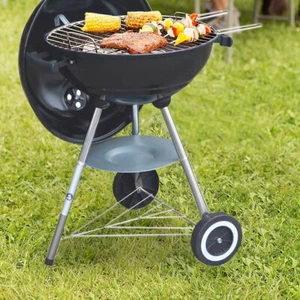 58cm Kettle Charcoal Barbecue, Outdoor Picnic Camping Cooking BBQ Grill w/Wheels - Picture 1 of 12
