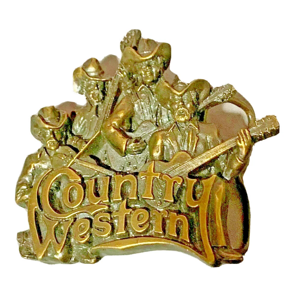 Hebilla de cinturón Country Western Bergamot Brass Works 1981 Foto 1 de 2