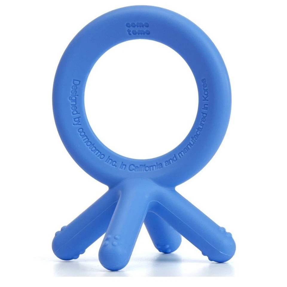 Comotomo Silicone Baby Teether Blue 658708655529