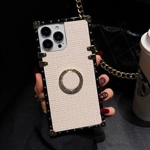 Woven Case Ring Holder Shockproof Cover Hot Fashion Women Girl For Various Phone - Picture 1 of 15