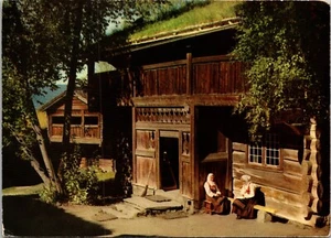 Postal Noruega de The Bjornstad Farmyard Sundvig Collections Lillehammer - Imagen 1 de 2