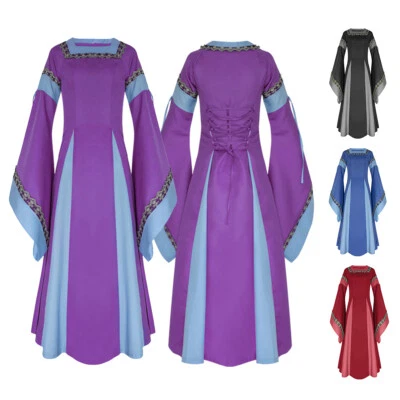 NEW Women Vintage Medieval Victorian Dress Cosplay Costume Renaissance Dress- - Image 1 of 4