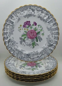 Set 6 piatti vintage SPODE China "Dove", 10 5/8"Inghilterra, ottimi - Foto 1 di 6