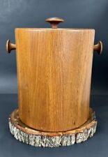 Vintage MCM Danish Mid Century Modern Teak Wood Denmark Ice Bucket Cooler