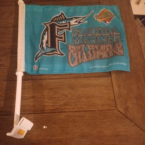 Vintage Florida Marlins 1997 world champions MLB car Window flag Cover