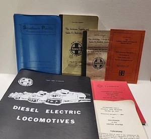 7pc Lot Atchison Topeka Santa Fe, Southern Pacific Railroad B.E. Employee Manual - Picture 1 of 14
