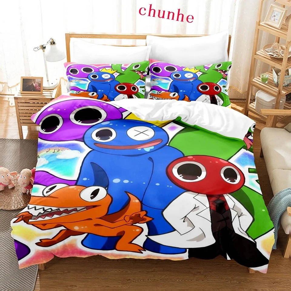 Rainbow Friends Duvet Cover Pillowcas Single Double King 2/3Pcs Bedding Set Gift - Image 1 of 1