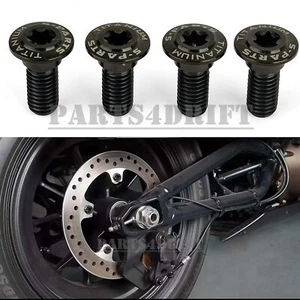 4PCS Black Rear Brake Disc Rotor Bolts Screws For Honda CBR600RR 03-17 CBR1000RR - Imagen 1 de 6