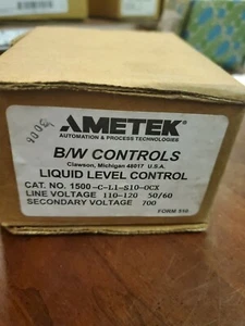 AMETEX(B/W CONTROLS 1500-C-L1-S10-OC-X LIQUID LEVEL CONTROL - Picture 1 of 3