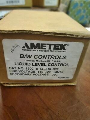 AMETEX(B/W CONTROLS 1500-C-L1-S10-OC-X LIQUID LEVEL CONTROL - Image 1 of 3