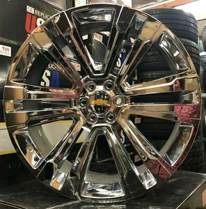 28'' G10 Chrome Wheels Tires Denali Chevy Tahoe Yukon Suburban Sierra New Rims - Picture 1 of 2
