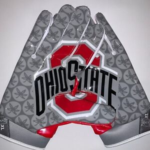 Ohio State University Buckeyes Football Receivers Gloves Nike Vapor Jet 4 XL