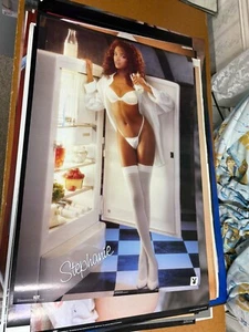 #121 Vintage 1992 Poster 35x23 Playboy Sexy Stephanie Adams by Fridge Man Cave - Picture 1 of 4