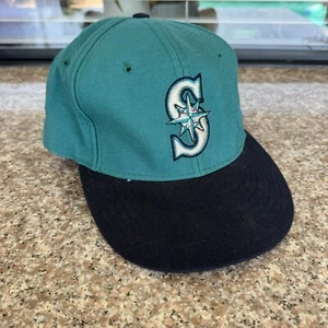 New Era MLB Vintage Seattle Mariners Diamond 5950 Fitted Hat Size 7 Made In USA - Picture 1 of 11