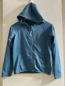 Athleta Girl Lightweight Full Zip Hoodie Jacket Athletic Blue Girls Sz 8-10 - Picture 1 of 6