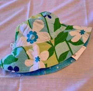 Gymboree Spring Fun Baby Girl Reversible Sun Hat Floral or Dots 18M-3T NWT - Picture 1 of 2