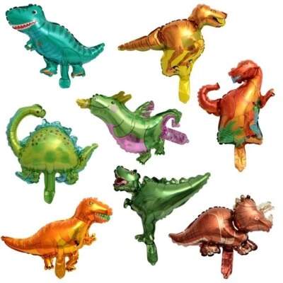 8 un. globos de lámina de dinosaurio, dragones para niños fiesta de cumpleaños T-REX RAPTOR REINO UNIDO  Foto 1 de 2