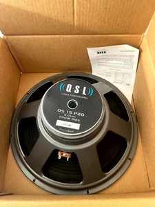 QSL QS15P20 15" Subwoofer Speaker Black Round 8-Ohms 200W-RMS | UNTESTED PARTS - Picture 1 of 6