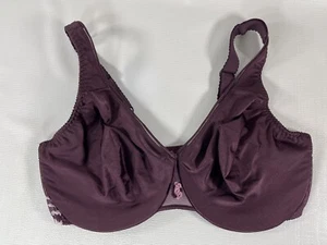 Olga Simply Classic Floral Purple Smooth Underwire Bra 35023 Womens Size 36DD - Picture 1 of 7