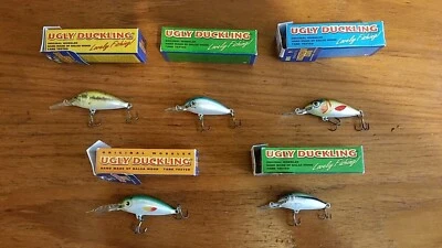 5 x iscas de pesca de patinho feio - oscilantes, tamanho 3 e 4, - Imagem 1 de 4