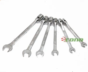 6 Pc Double Head SAE Flex Socket & Open End Wrench Set 3/8" to 3/4" - Picture 1 of 2