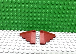 Lego 2 Rojo Oscuro 4x4 Doble Pendiente Convexo Castillo NUEVO - Imagen 1 de 1