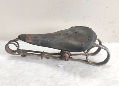 Asiento de sillín vintage de cuero para bicicleta de los años 40 IR23 Foto 1 de 4