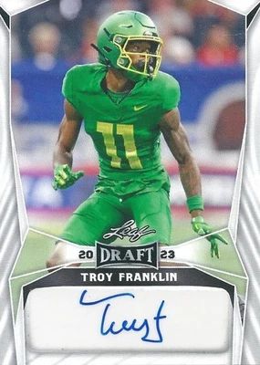 TROY FRANKLIN 2023 LEAF DRAFT AUTOGRAPH #BA-TF1 BRONCOS - Image 1 of 2